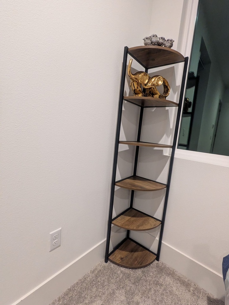 5-Tier Industrial Style Corner Shelf