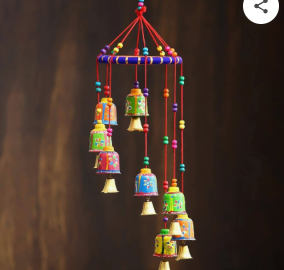 Handcrafted Colorful Decorative Bell Hanging