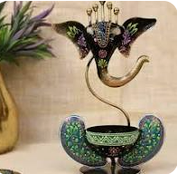 Hand-painted Elephant Candle Holder / Figurine
